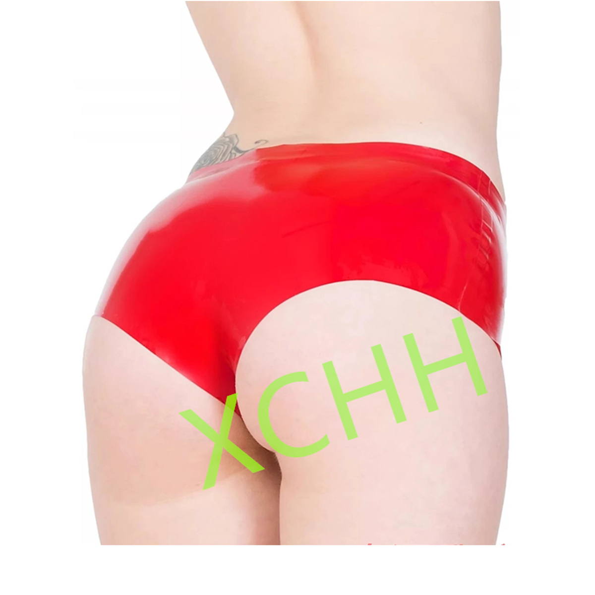 Women'S Red Accessories - Latex Briefs Woman Rubber Shorts Red