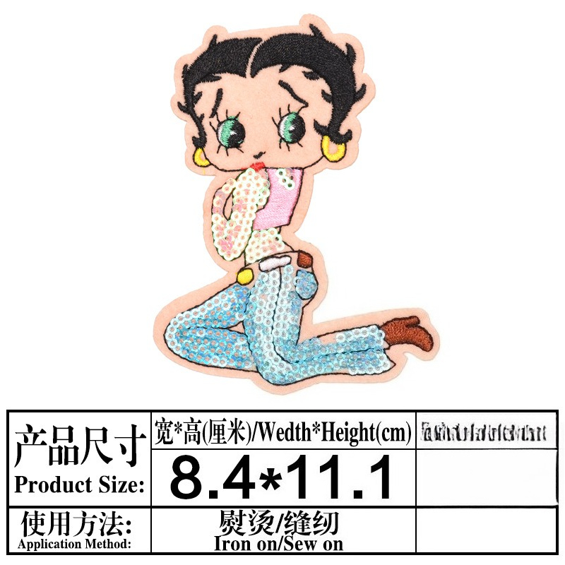Betty Boop Patch High Color Va - Women'S Accessories Clothing ulasan dan harga
