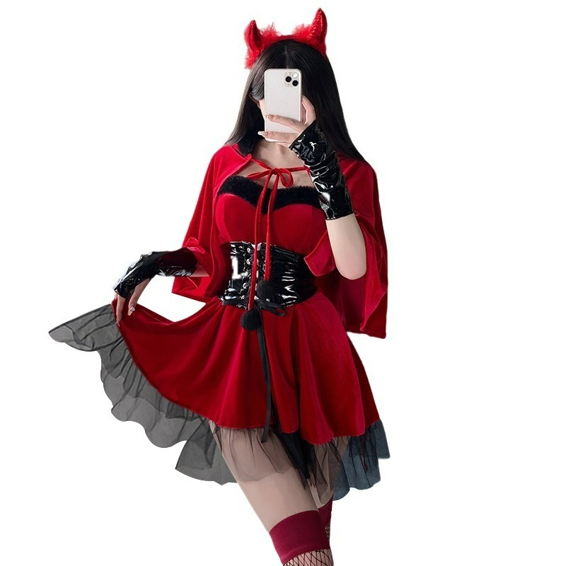 Red Devil Women Cosplay Costum - Women'S Red Accessories ulasan dan harga