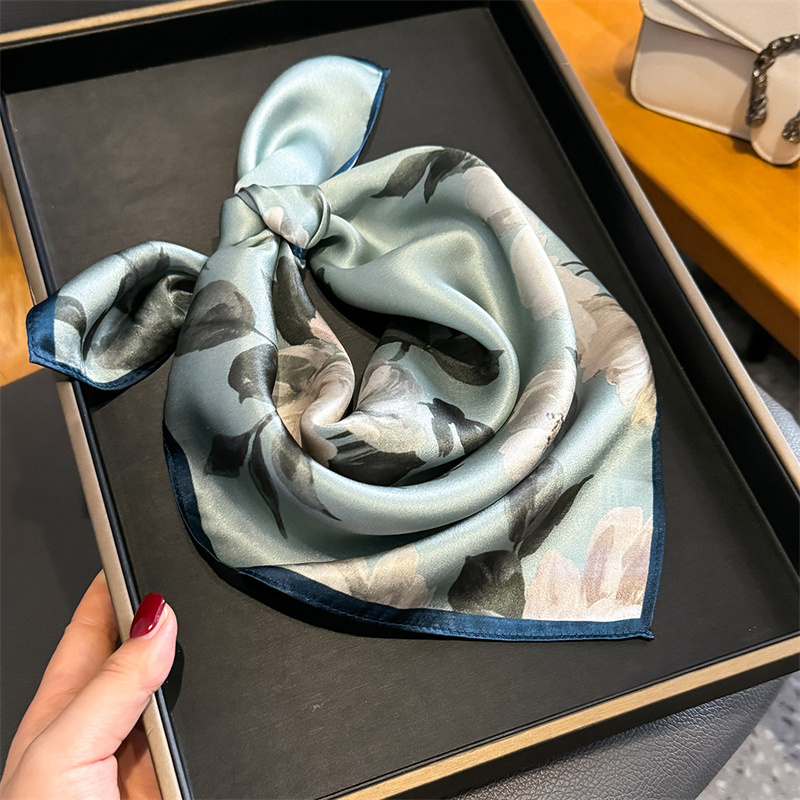 100% Silk Scarf Bandana Women  - Silk Scarf Square ulasan dan harga