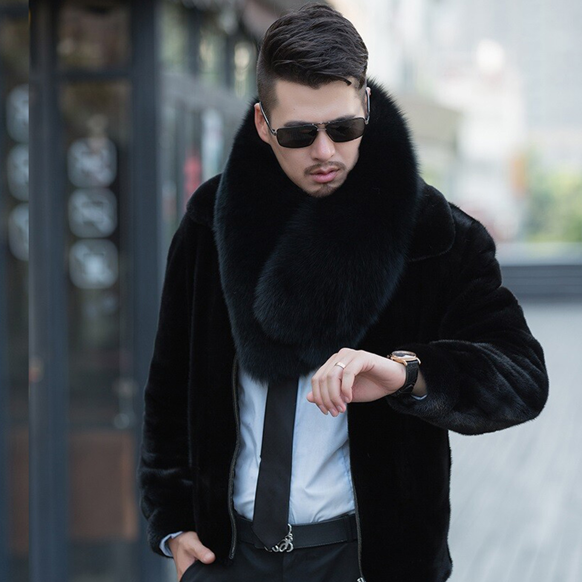 Genuine Fox Fur Scarf Winter A - Women Accessories Sale ulasan dan harga