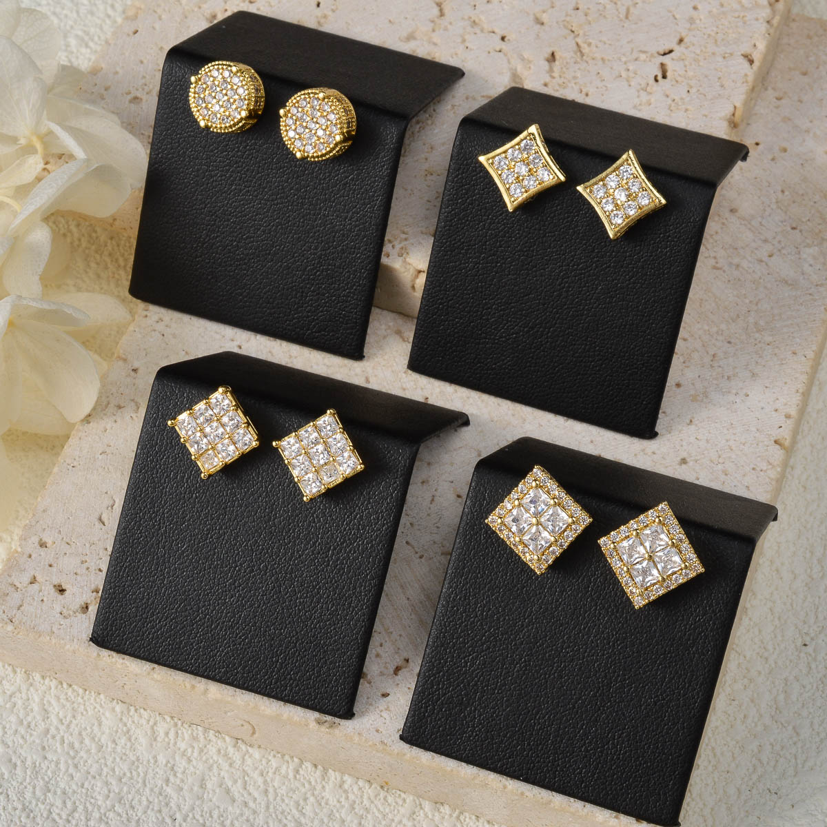 Diana Baby Gold Color Earrings - Women Accessories Dubai ulasan dan harga