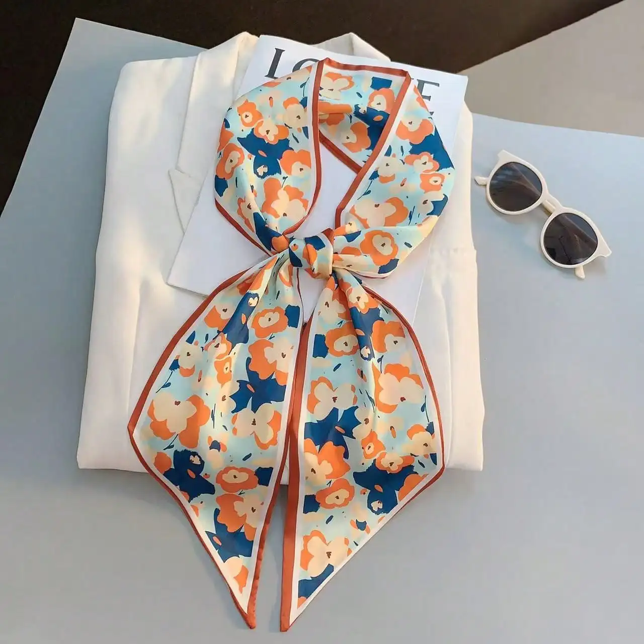 Women's Spring/Summer Casual F - Silk Scarf Square ulasan dan harga