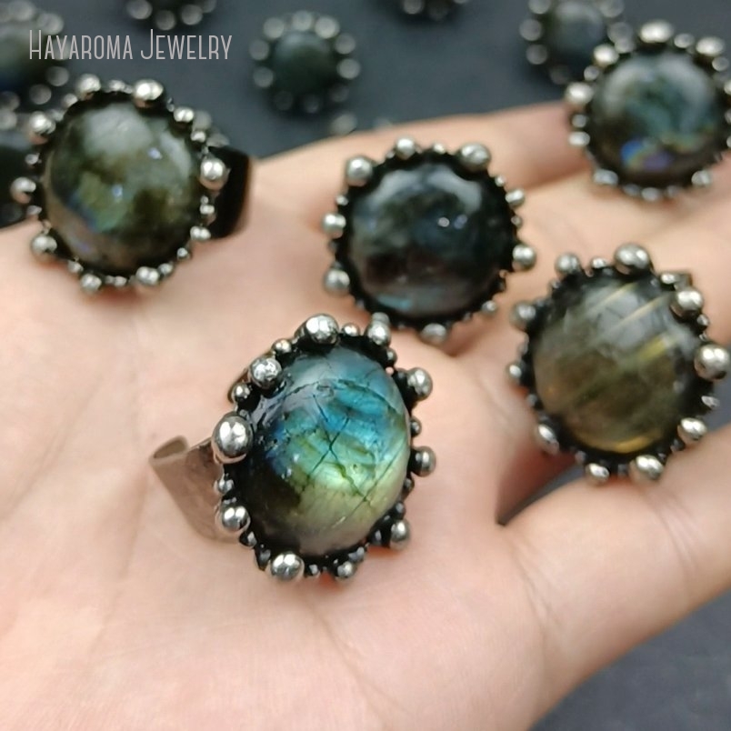 10pcs Aqua Labradorite Round R - Women'S Emo Accessories ulasan dan harga