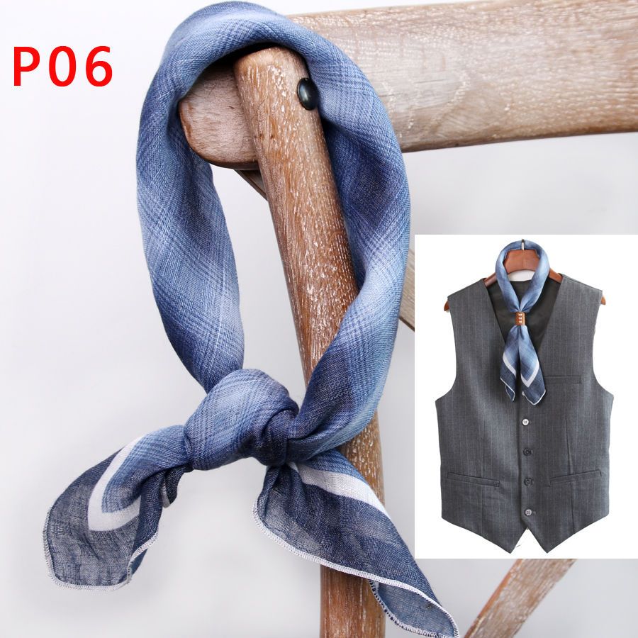 Men's Square Scarf with Button - Silk Scarf Square ulasan dan harga