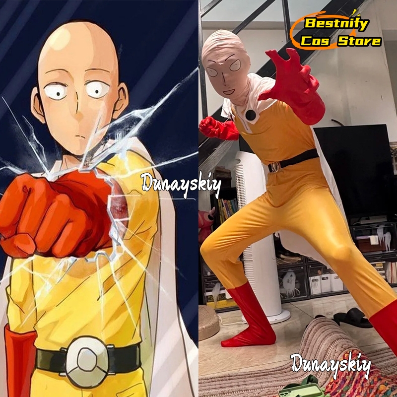 Saitama MAN Cosplay Jumpsuit C - Women'S Red Accessories ulasan dan harga