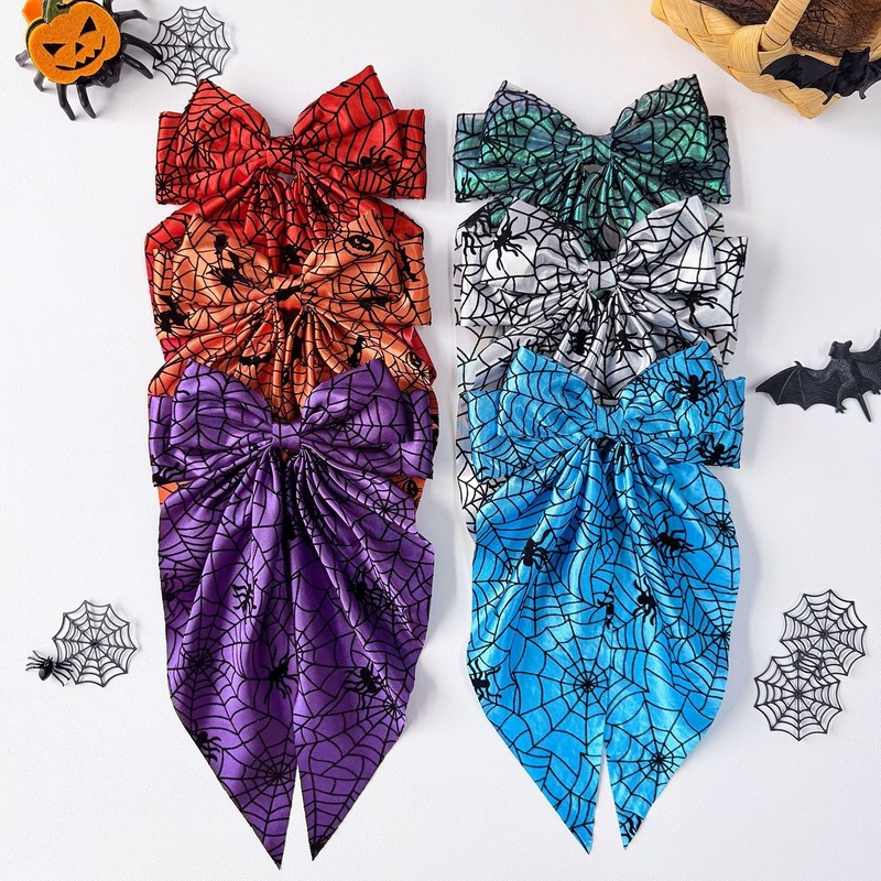 Halloween Spider Web Bow Hair  - Women'S Emo Accessories ulasan dan harga