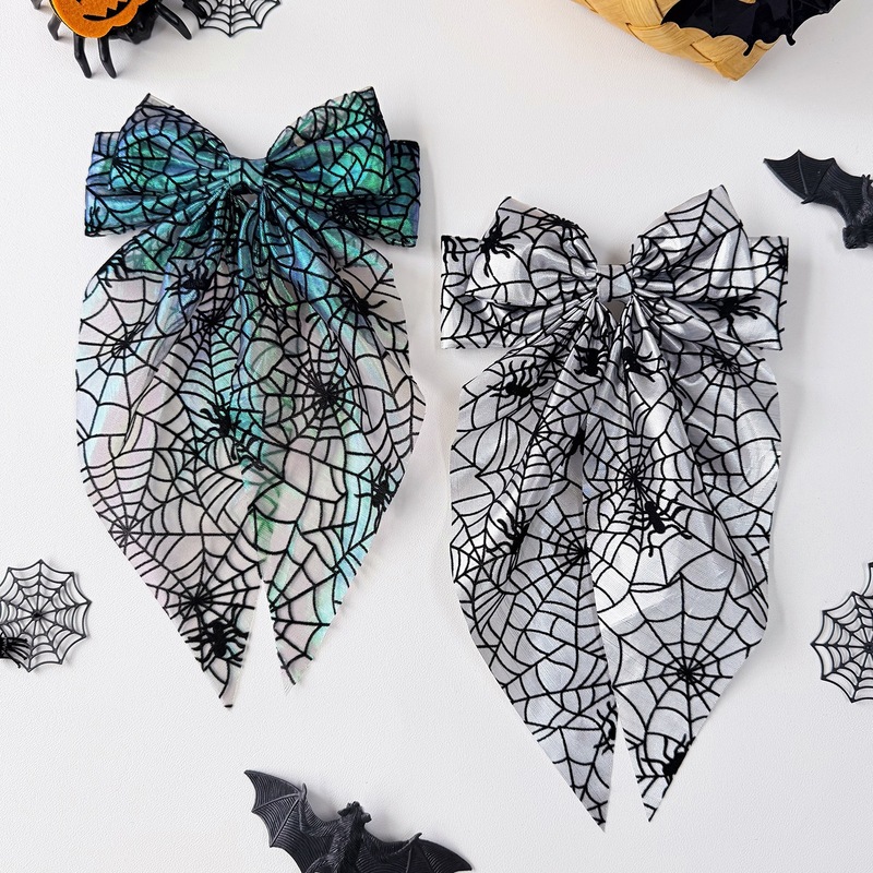 Halloween Spider Web Bow Hair  - Women'S Emo Accessories ulasan dan harga