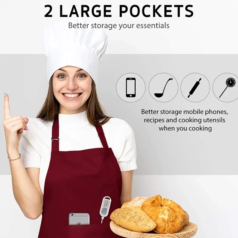 Apron Chef Hat Food Service Ki - Women Kitchen Accessories ulasan dan harga